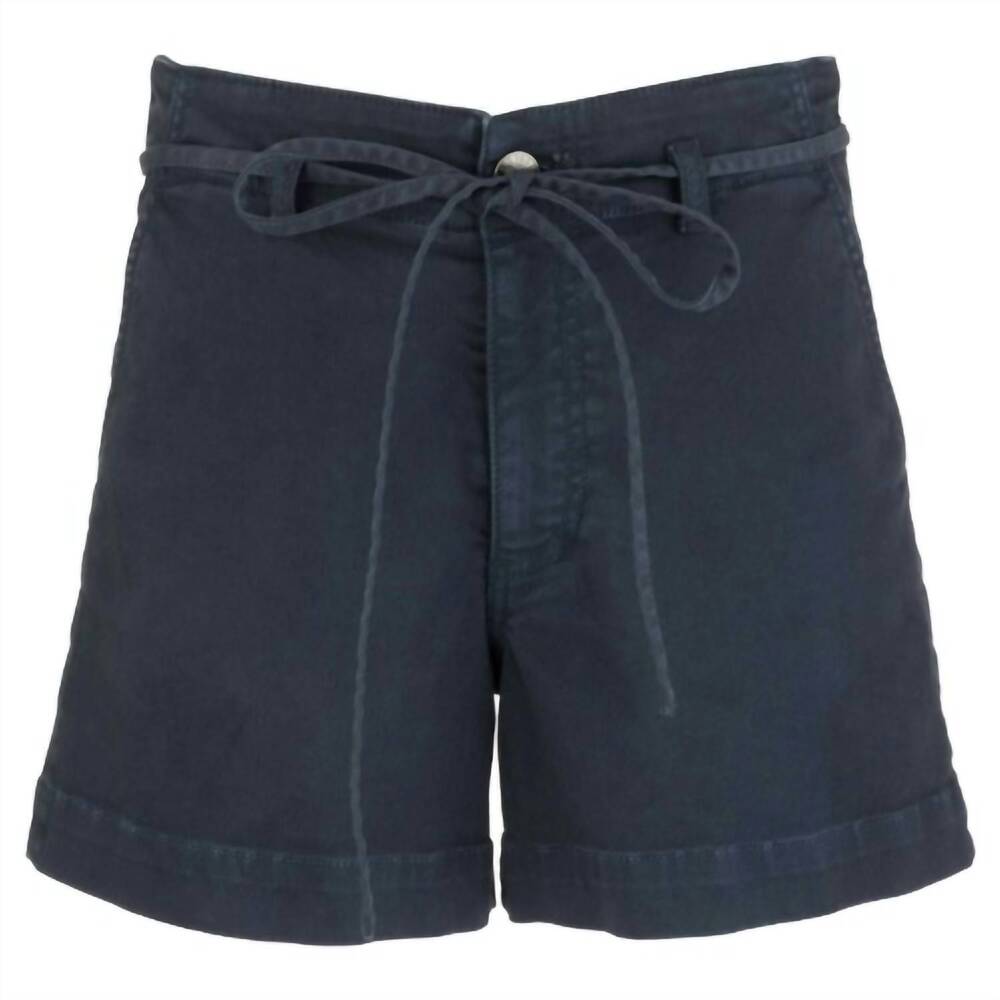 NEW KUT FROM THE KLOTH women's jane high rise short with waist tie in navy